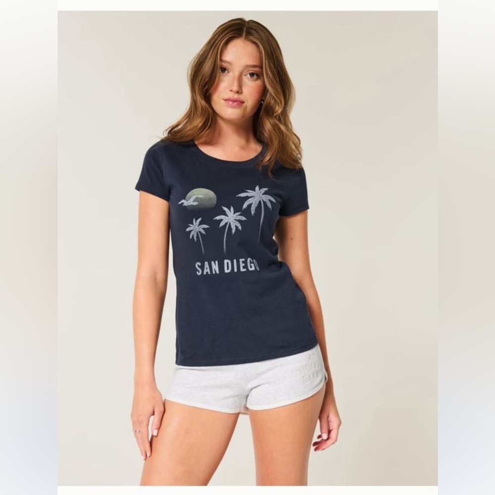 Hollister Early 2000s Vault Release San Diego Logo Graphic Baby Tee